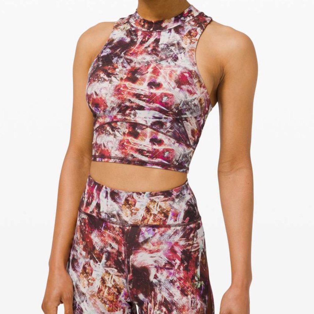 Lululemon Everlux And Mesh Cropped Tank Size 10
